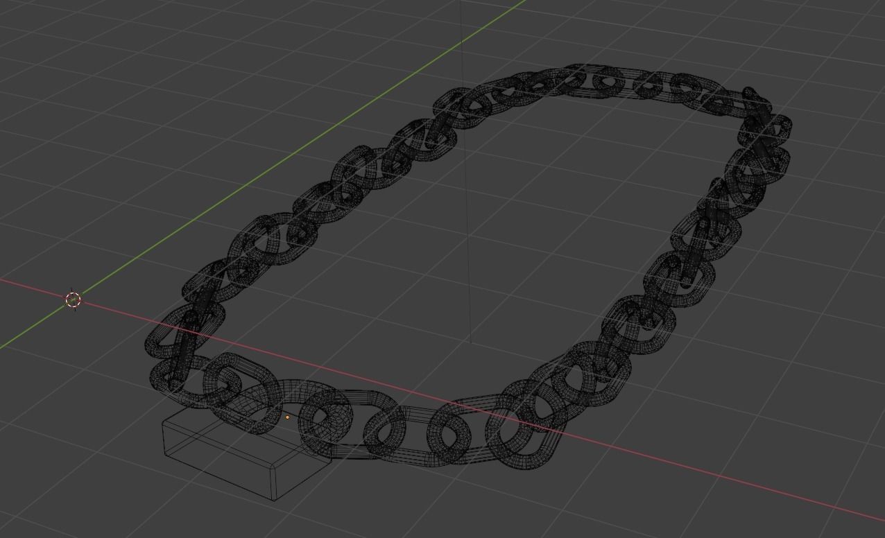 Metal chain 3D model_1