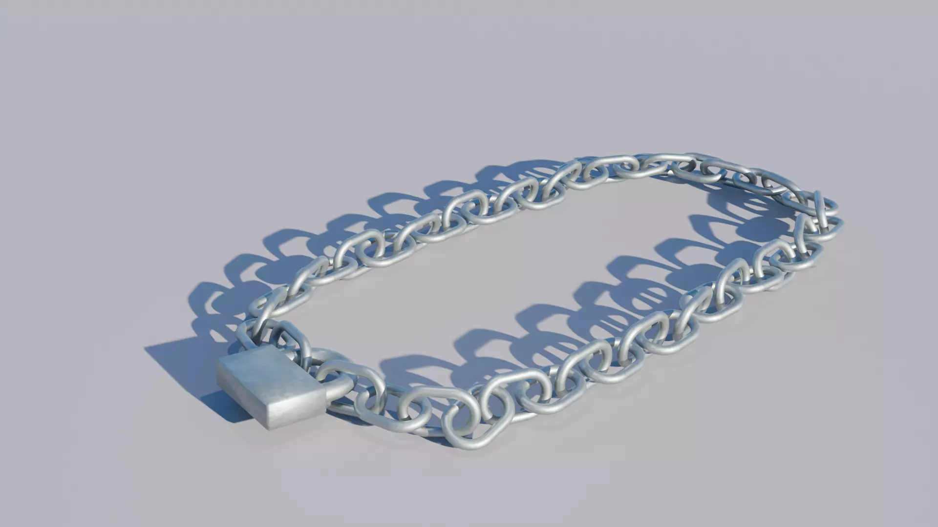 Metal chain 3D model_0