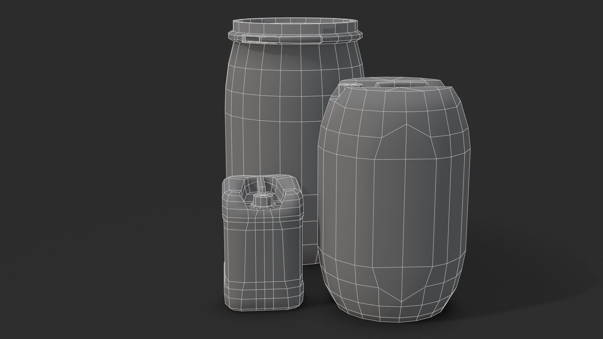 Plastic Containers Set 1 Low-poly 3D model_22