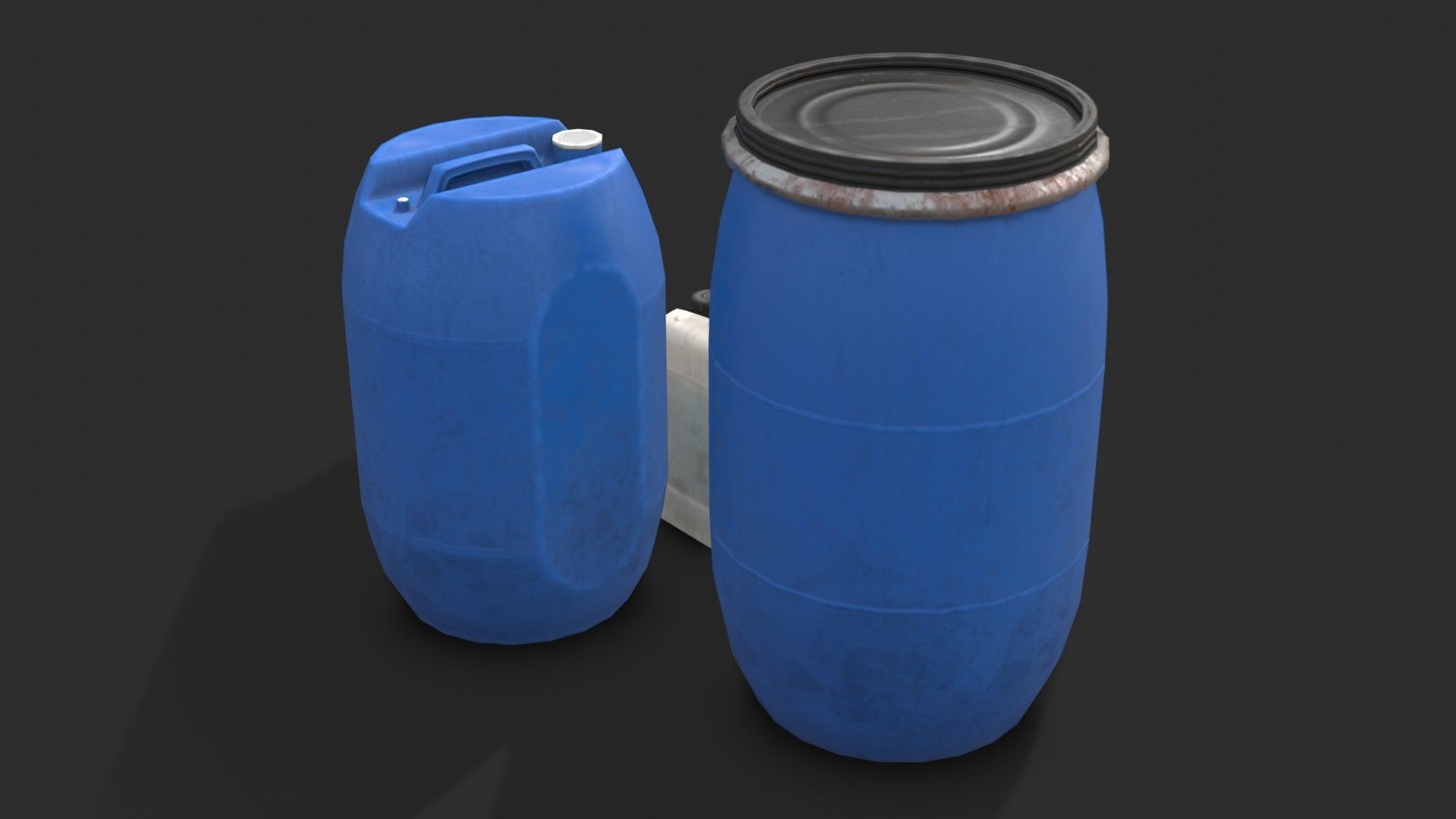 Plastic Containers Set 1 Low-poly 3D model_5