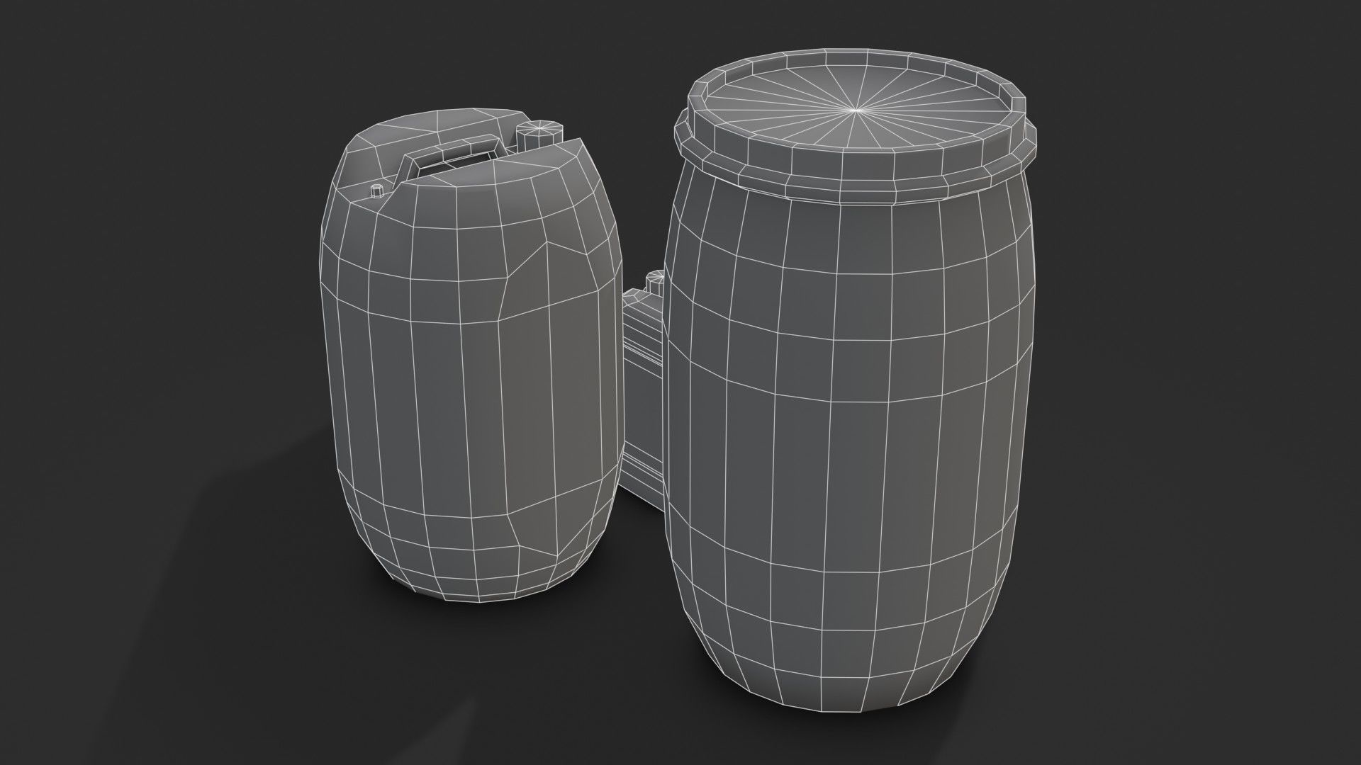 Plastic Containers Set 1 Low-poly 3D model_25