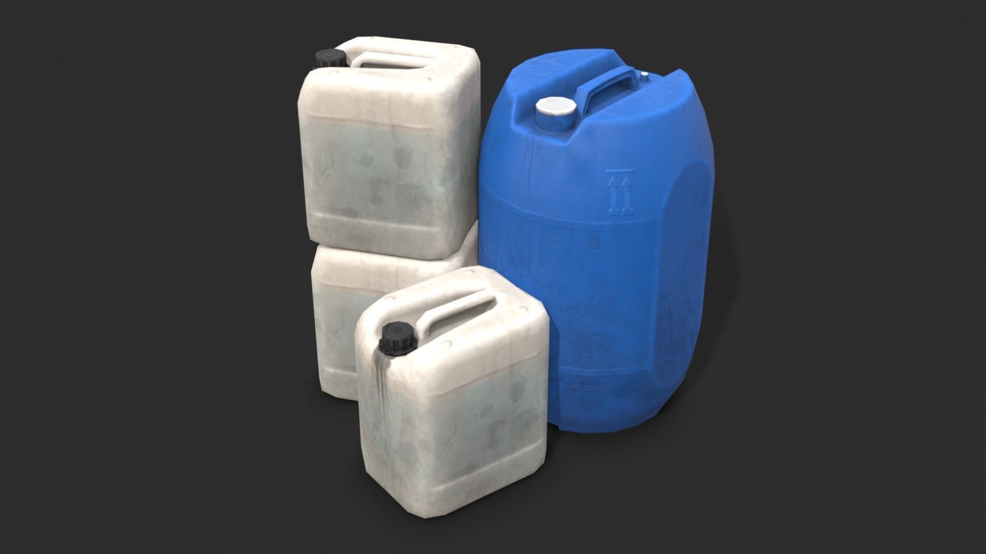 Plastic Containers Set 1 Low-poly 3D model_13