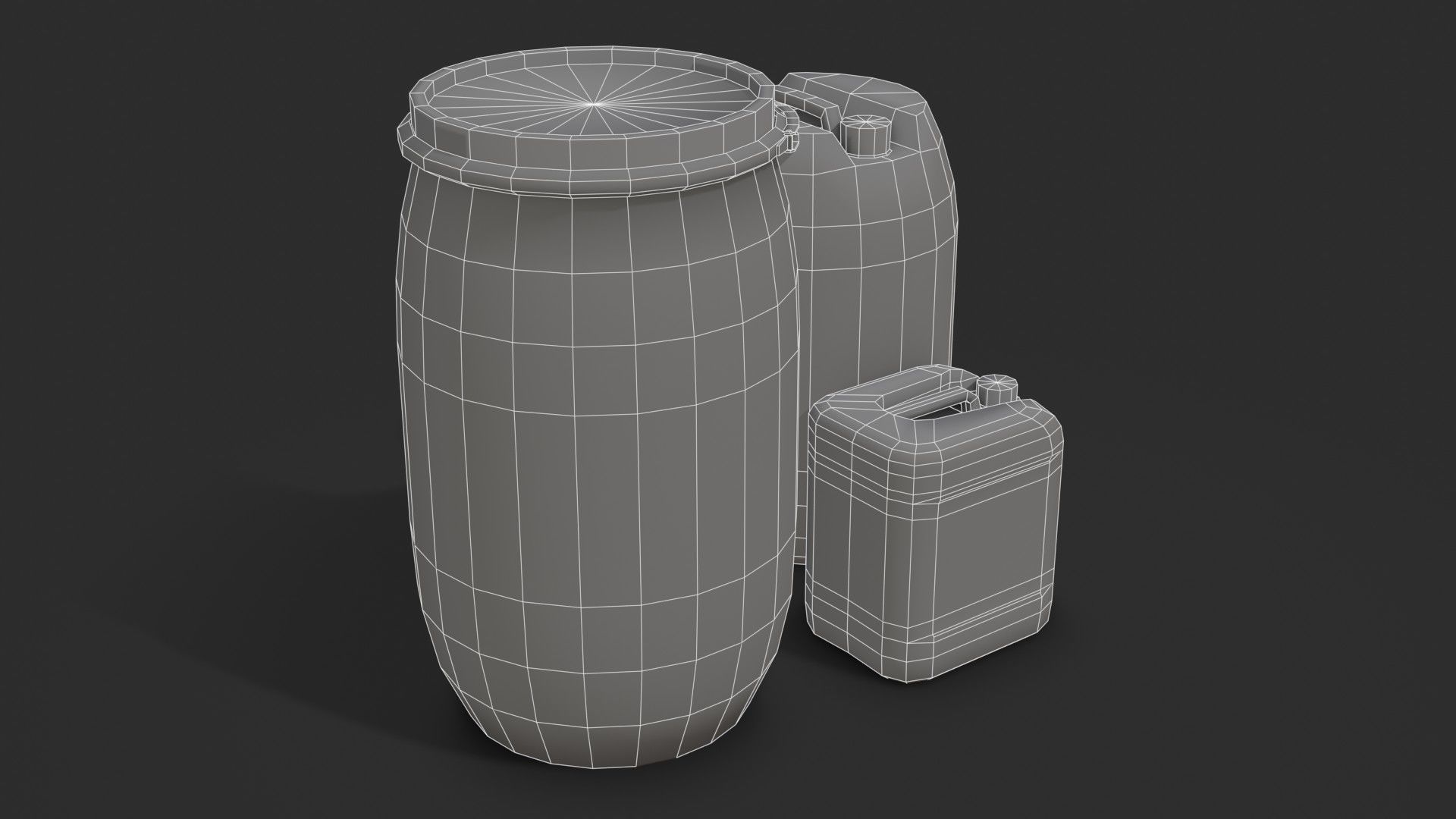 Plastic Containers Set 1 Low-poly 3D model_26
