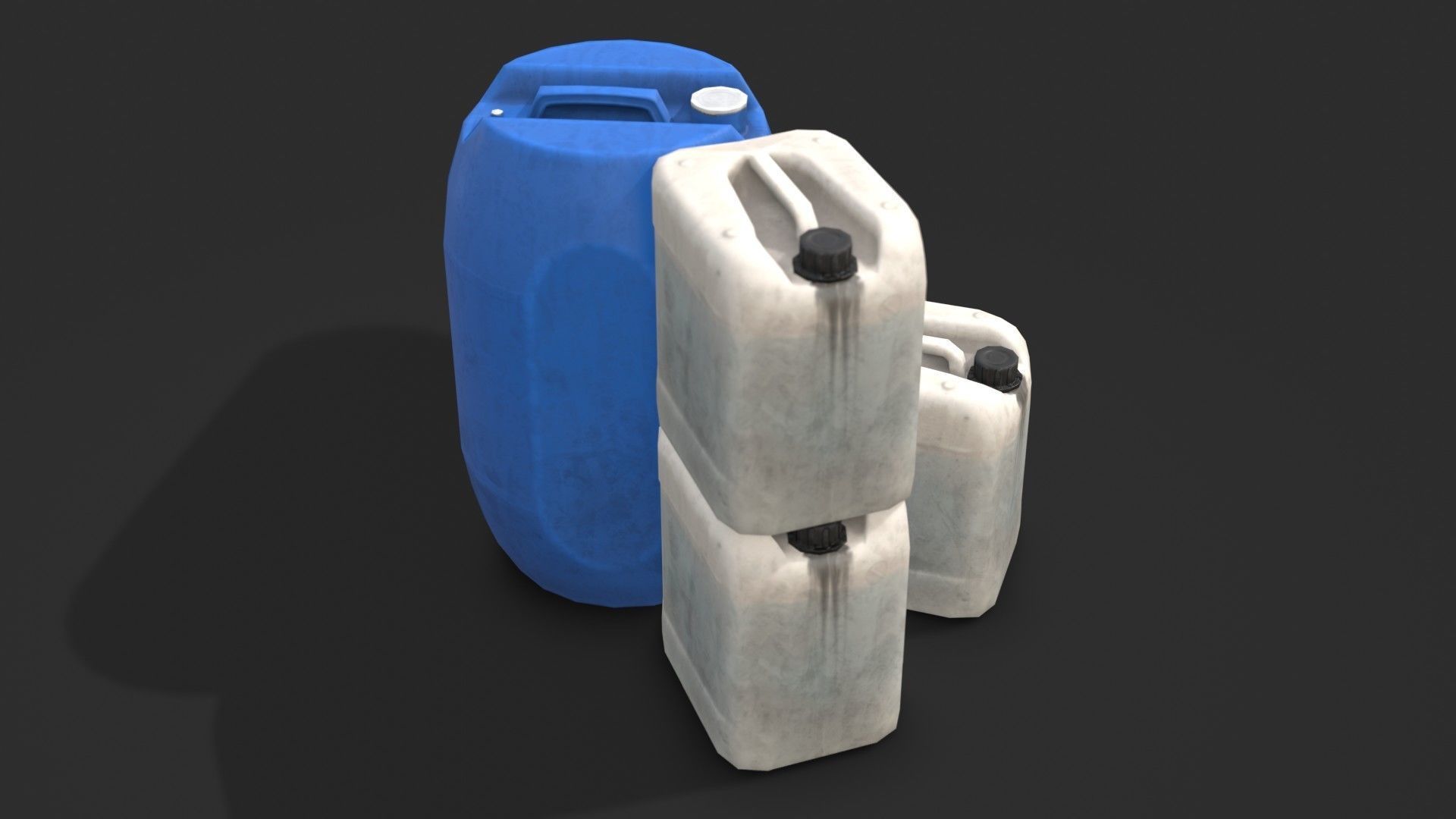 Plastic Containers Set 1 Low-poly 3D model_14