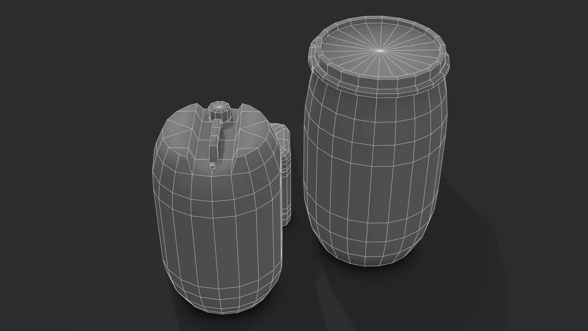 Plastic Containers Set 1 Low-poly 3D model_24