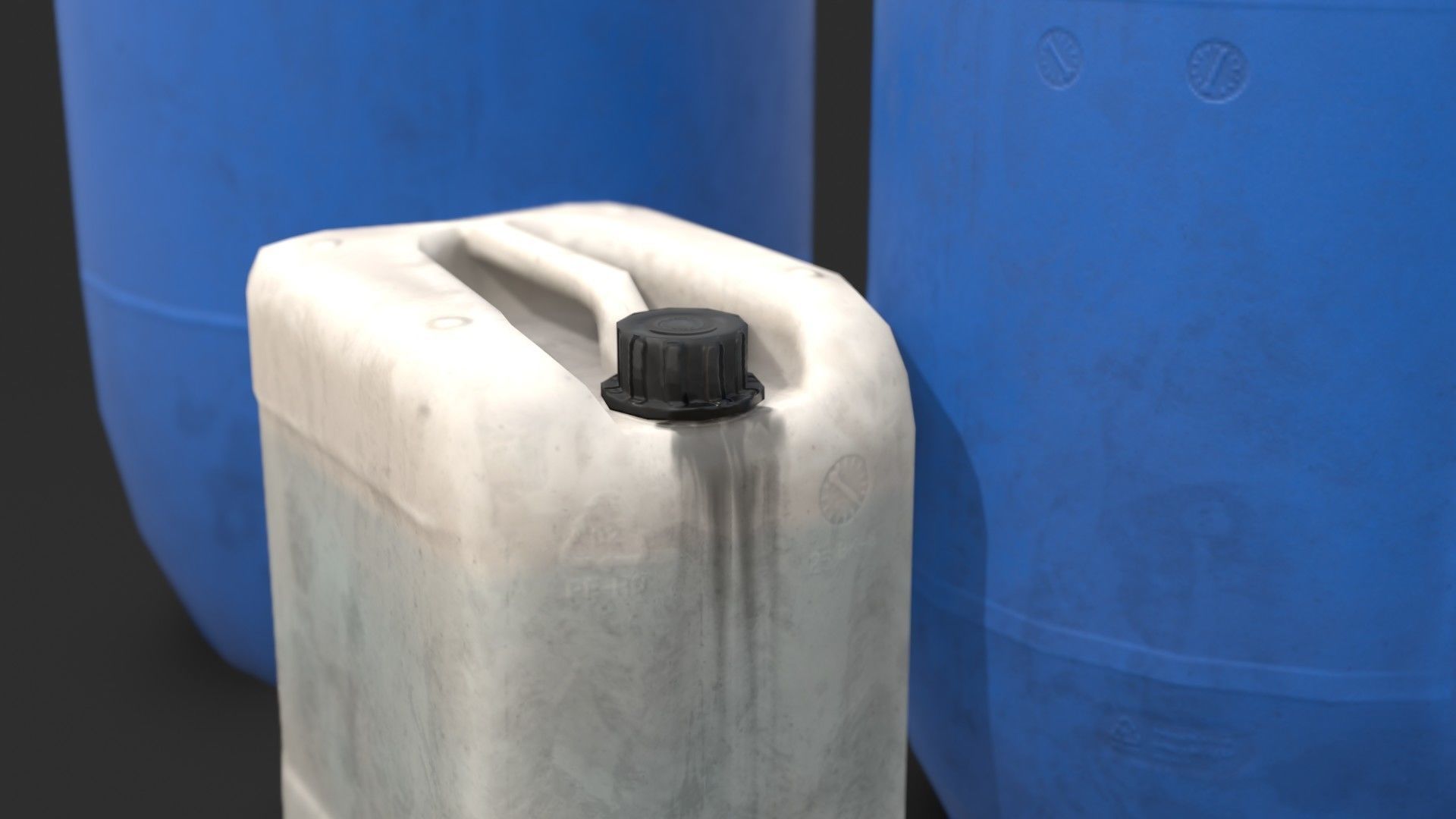 Plastic Containers Set 1 Low-poly 3D model_8