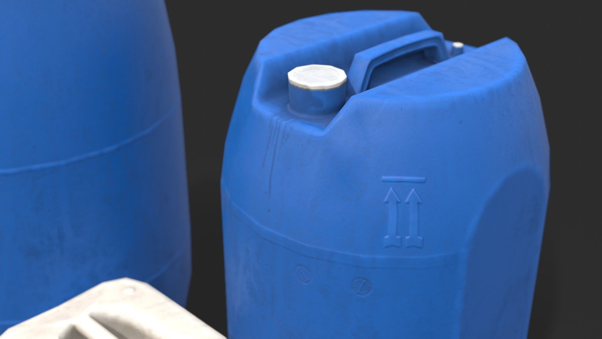 Plastic Containers Set 1 Low-poly 3D model_9