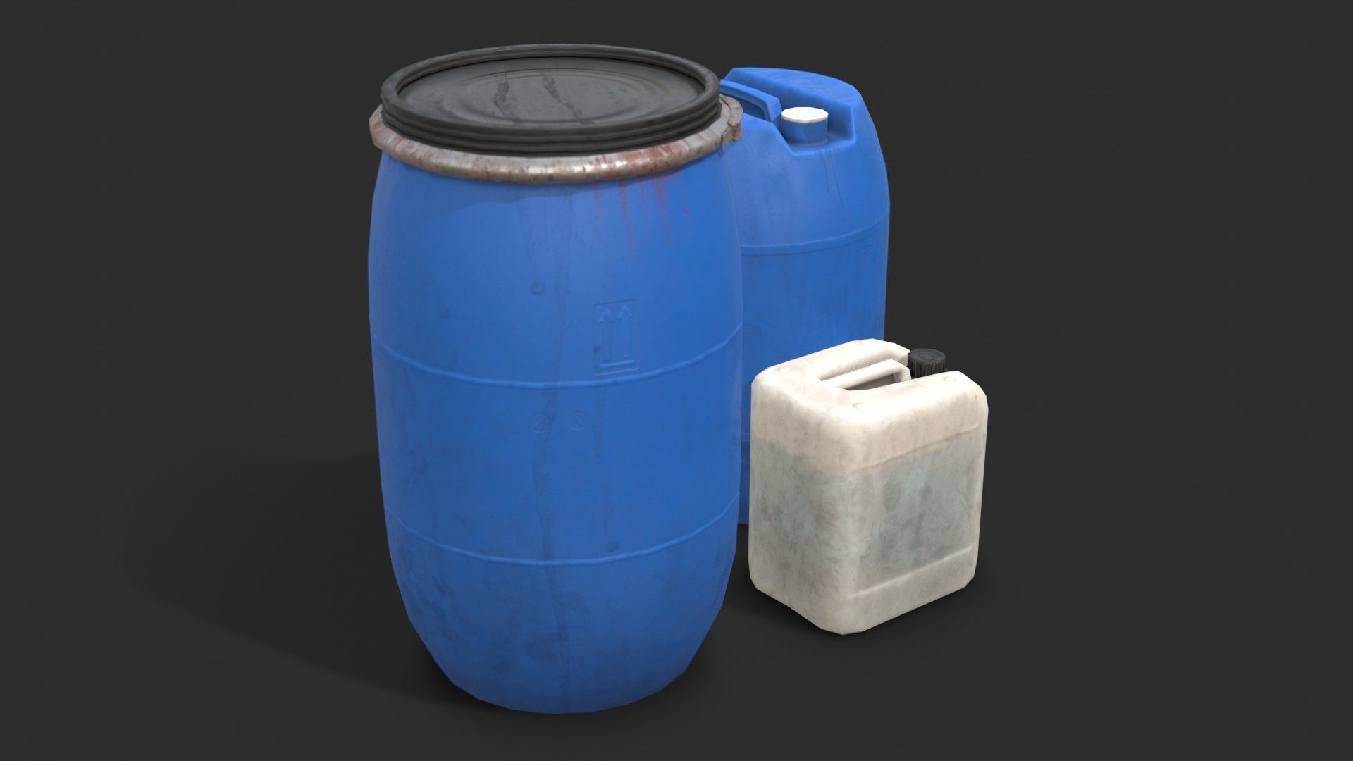 Plastic Containers Set 1 Low-poly 3D model_6