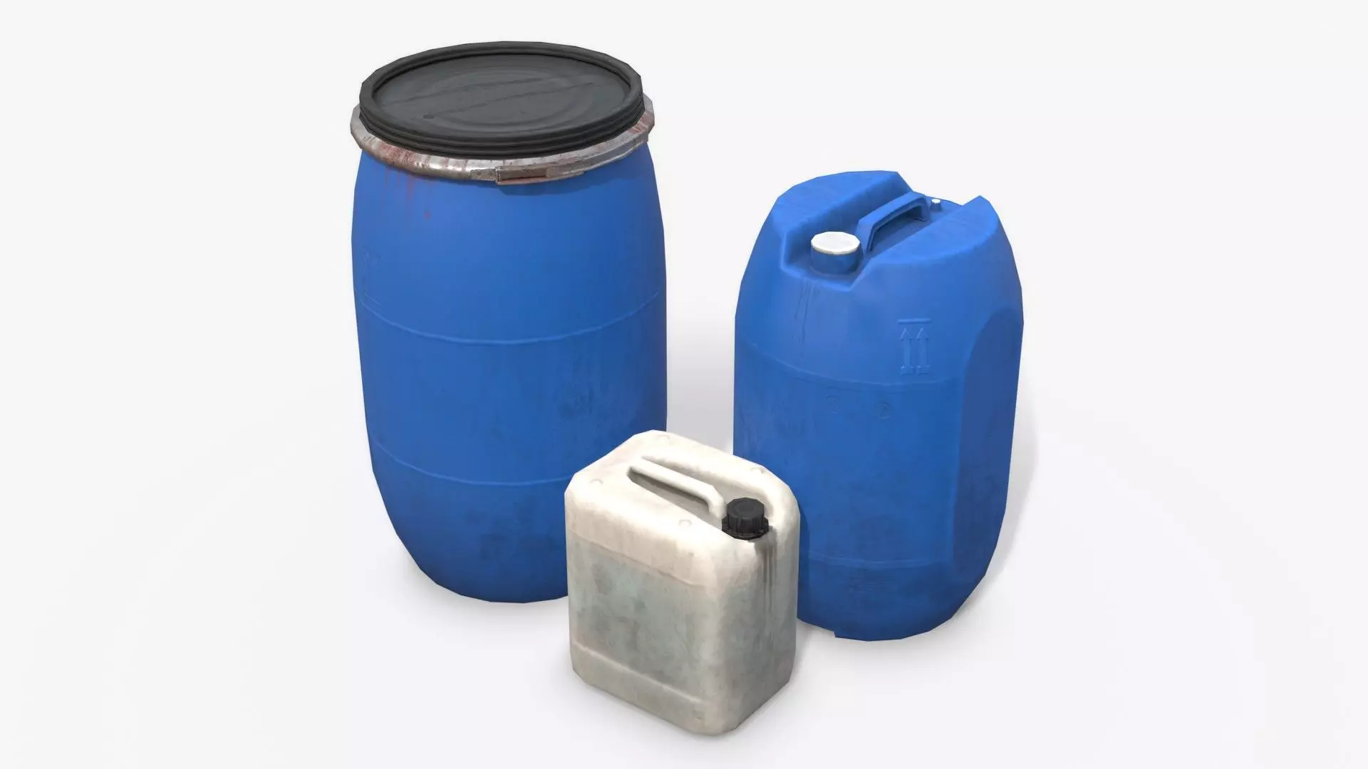 Plastic Containers Set 1 Low-poly 3D model_0