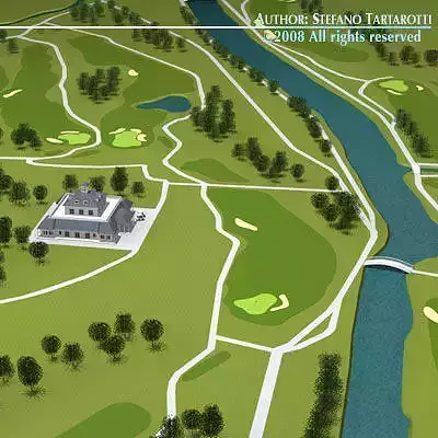 Golfclub golf course 3D model