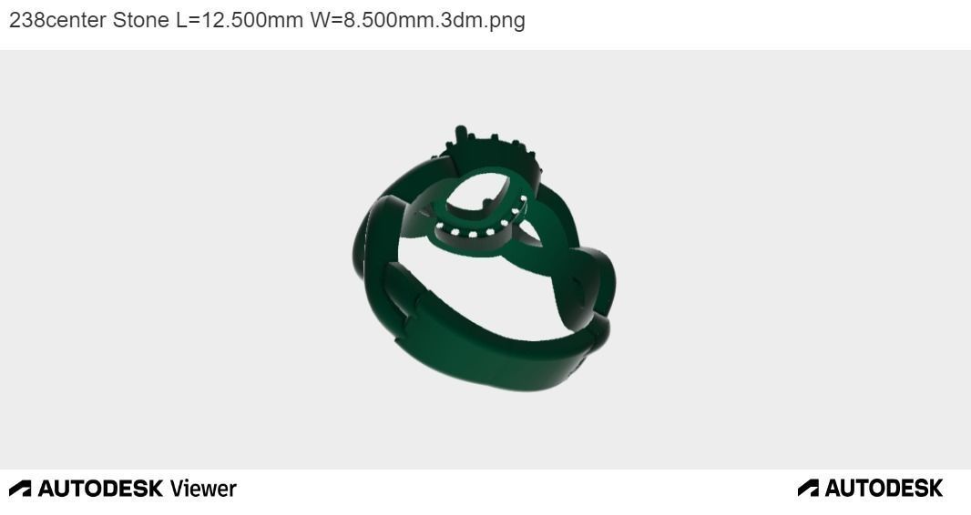 Men Cushion Cut Ring 3D print model_10