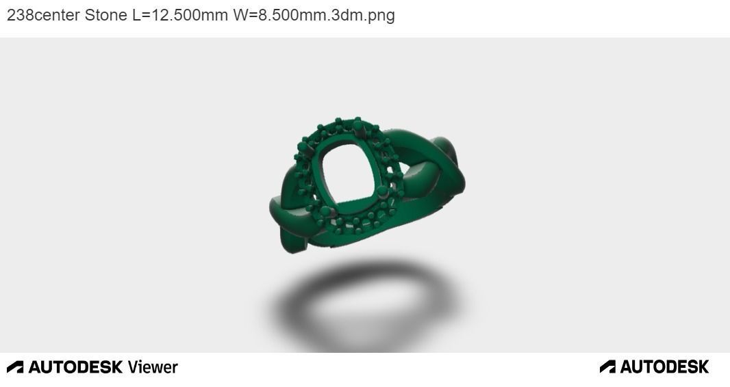 Men Cushion Cut Ring 3D print model_11