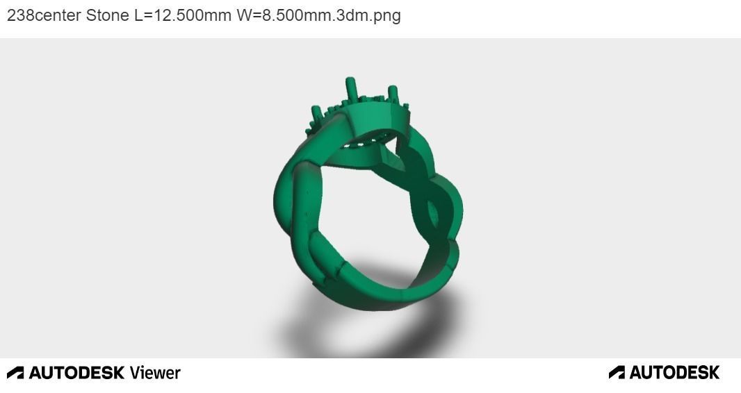Men Cushion Cut Ring 3D print model_8