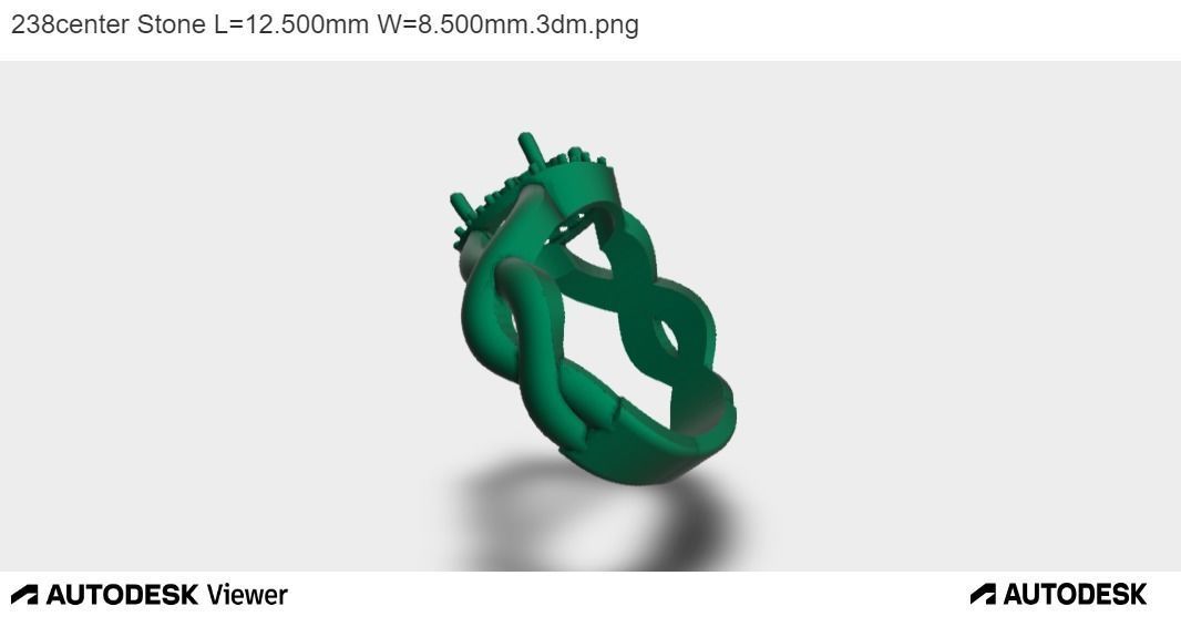 Men Cushion Cut Ring 3D print model_4
