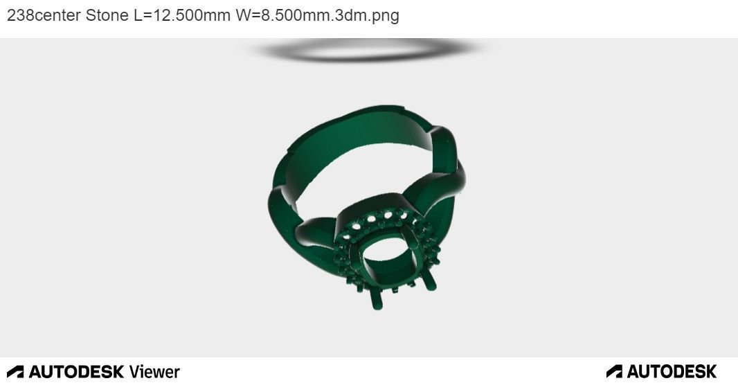 Men Cushion Cut Ring 3D print model_7