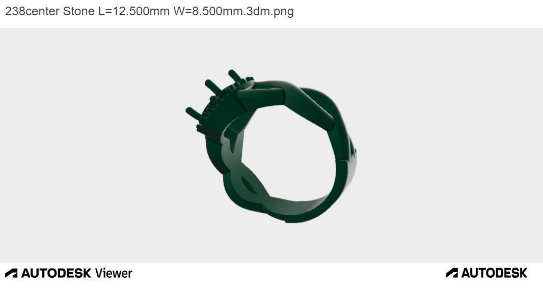 Men Cushion Cut Ring 3D print model_3