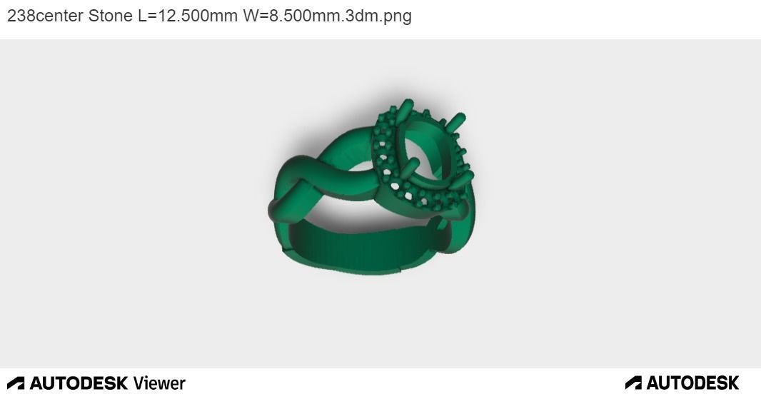 Men Cushion Cut Ring 3D print model_6