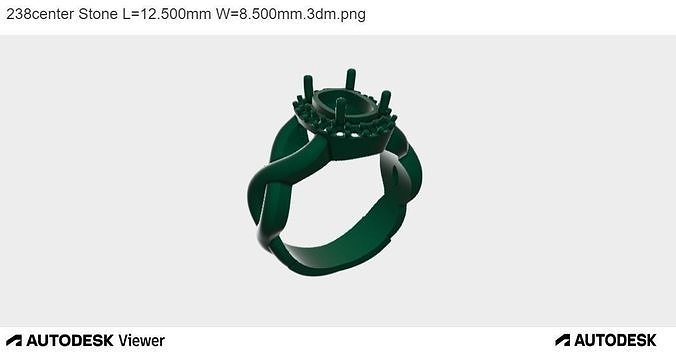 Men Cushion Cut Ring 3D print model