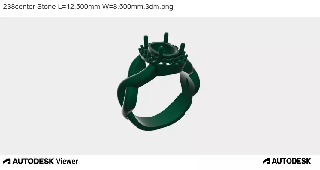 Men Cushion Cut Ring 3D print model_0