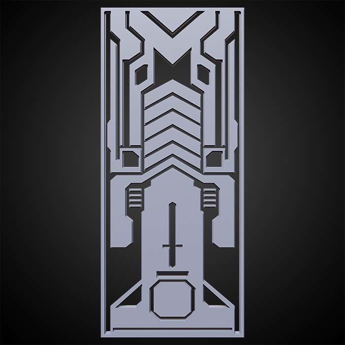 Sci-fi Panels Base Mesh Vol 1  Low-poly 3D model_8