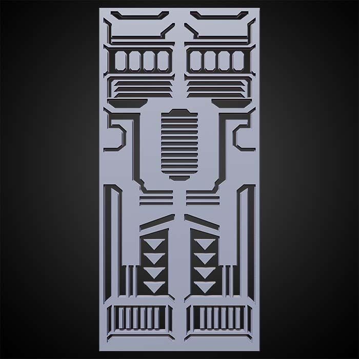 Sci-fi Panels Base Mesh Vol 1  Low-poly 3D model_18