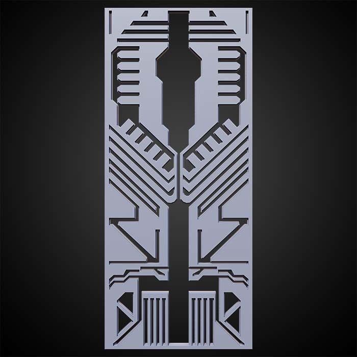 Sci-fi Panels Base Mesh Vol 1  Low-poly 3D model_10