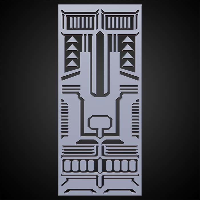 Sci-fi Panels Base Mesh Vol 1  Low-poly 3D model_13