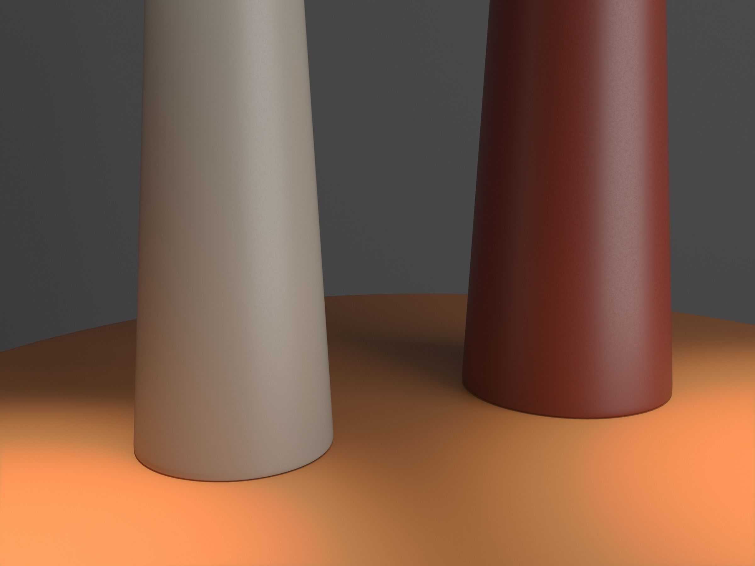 Elegant Slim Conical Stem Table Lamp And Bedside Table 3D model_6