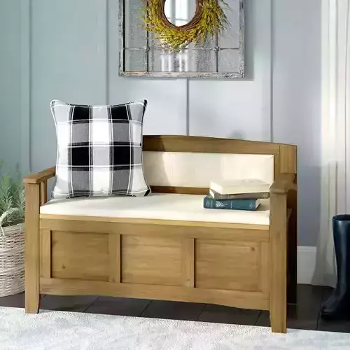 Armina Polyester Blend Upholstered Storage Bench