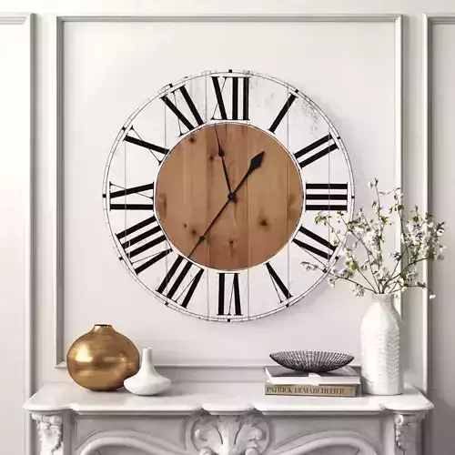 Vivianne Wood Wall Clock
