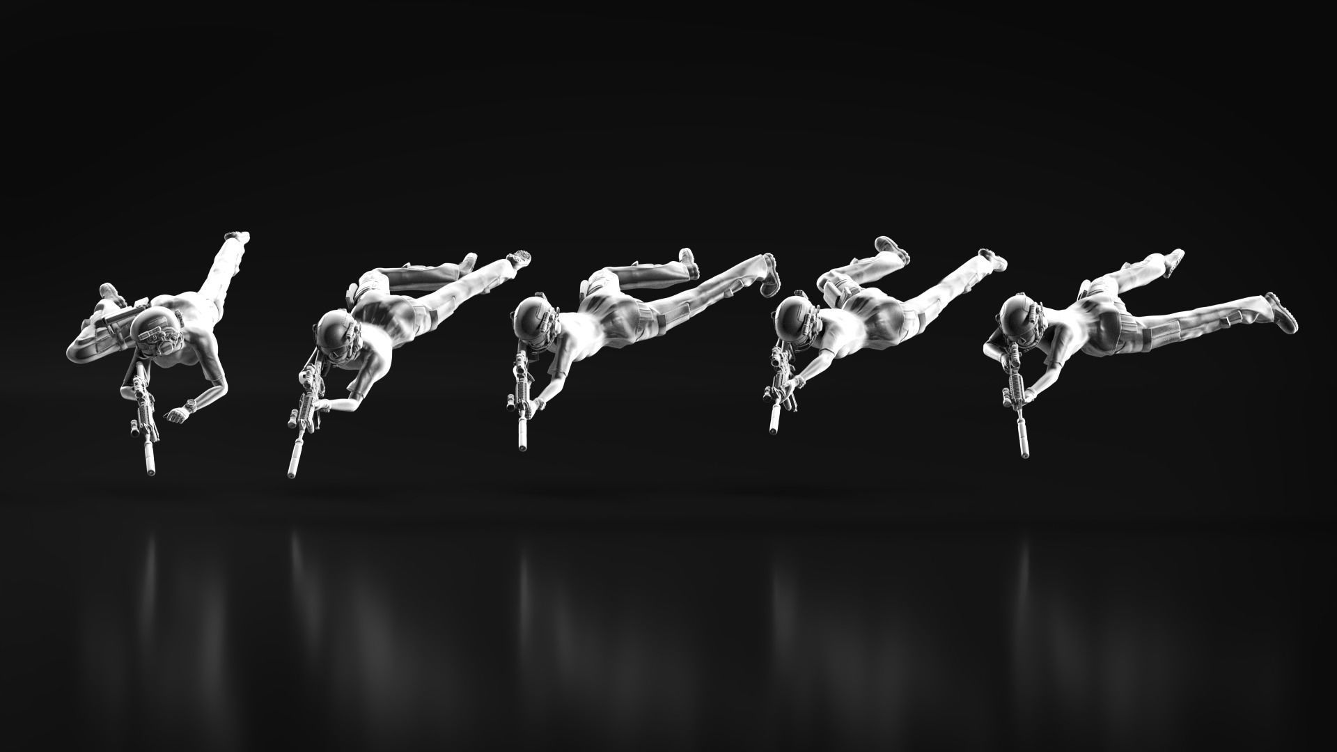 US Soldier Set 01 3D print model_8