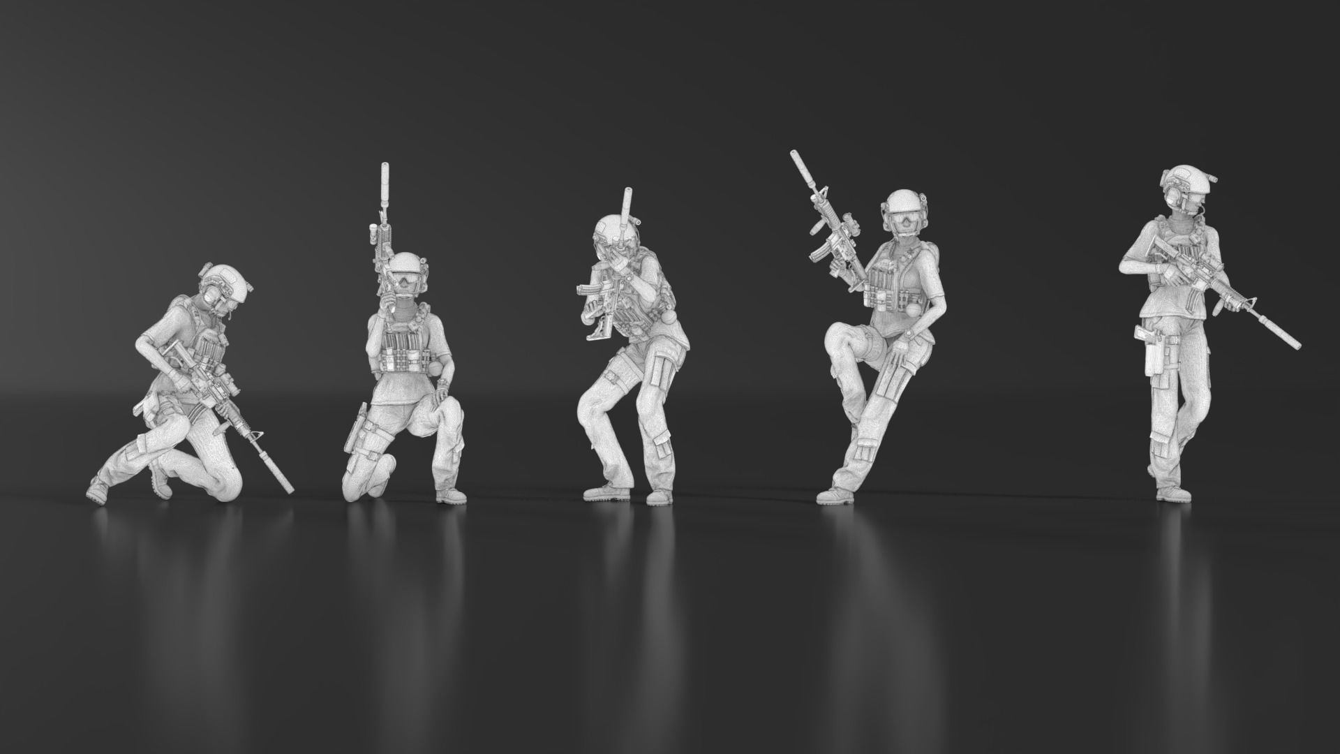 US Soldier Set 01 3D print model_14