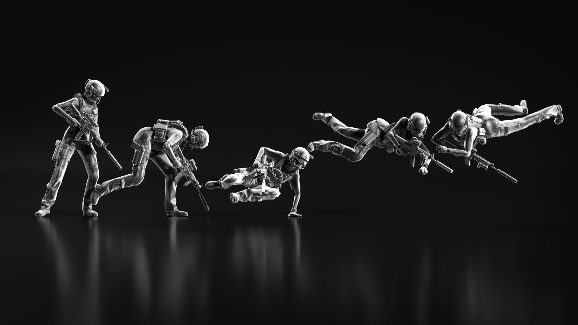 US Soldier Set 01 3D print model_7