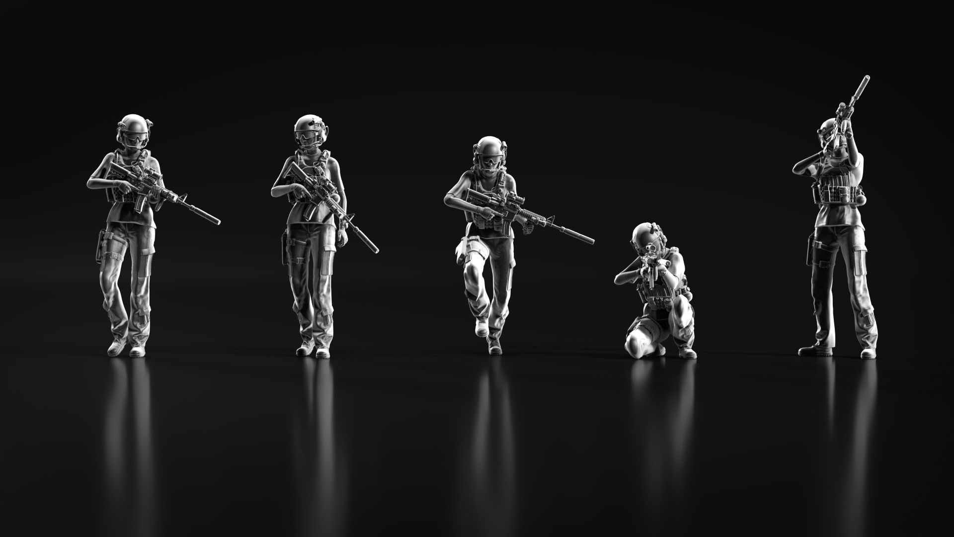 US Soldier Set 01 3D print model_5