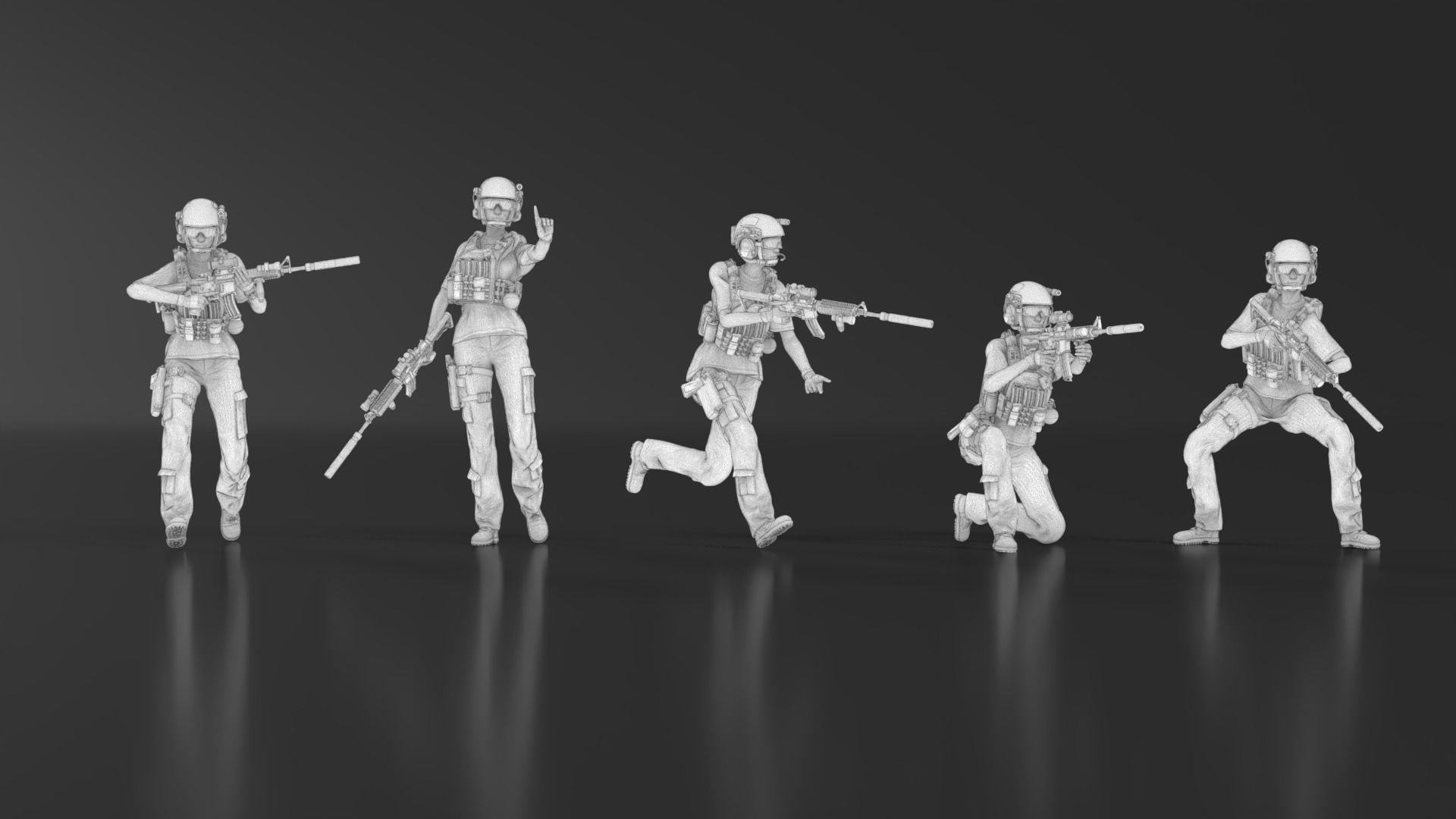 US Soldier Set 01 3D print model_22