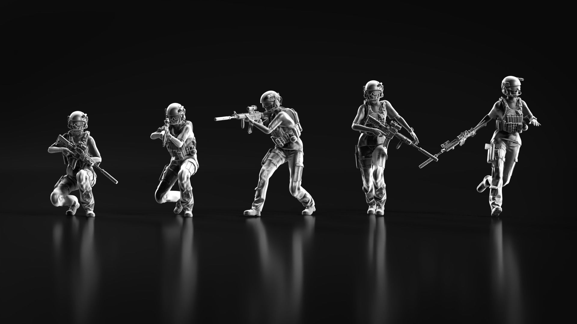 US Soldier Set 01 3D print model_12