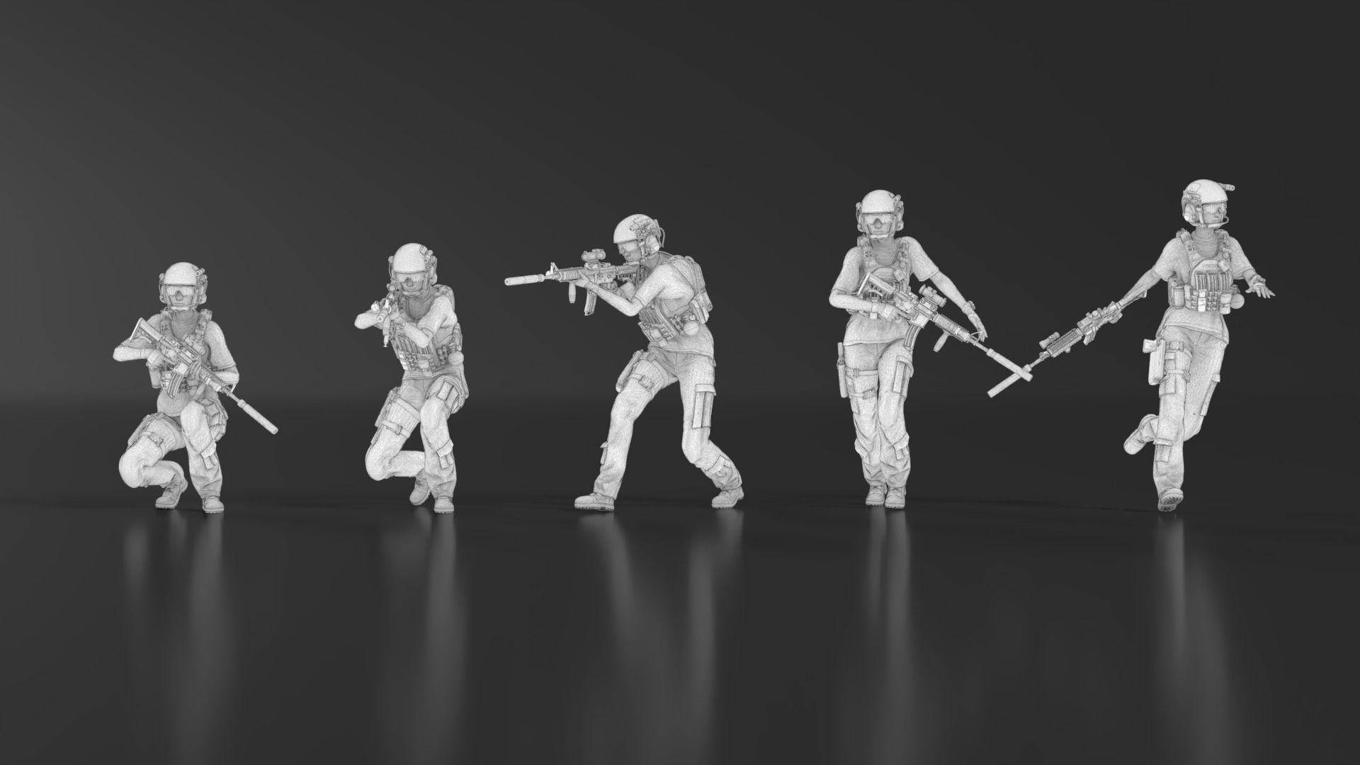 US Soldier Set 01 3D print model_23