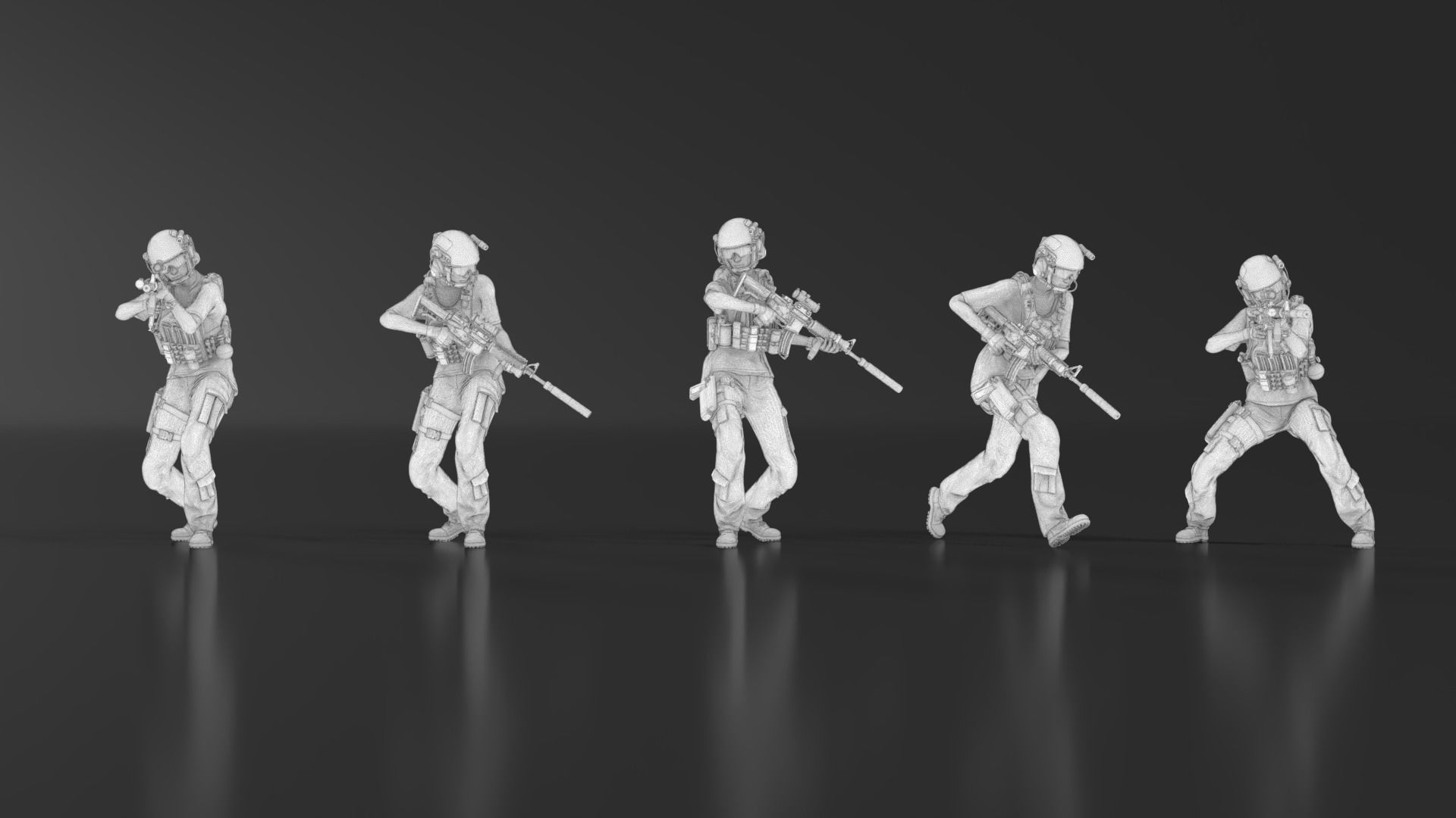 US Soldier Set 01 3D print model_17