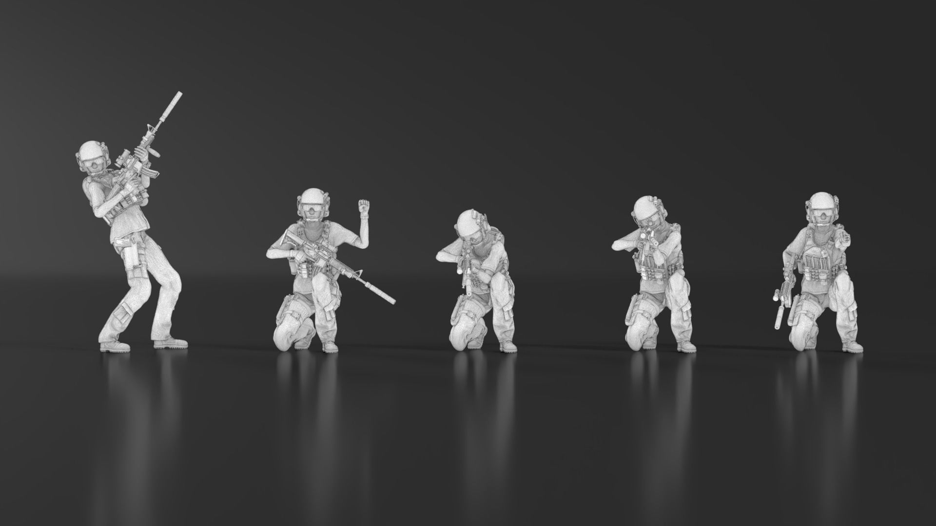 US Soldier Set 01 3D print model_21