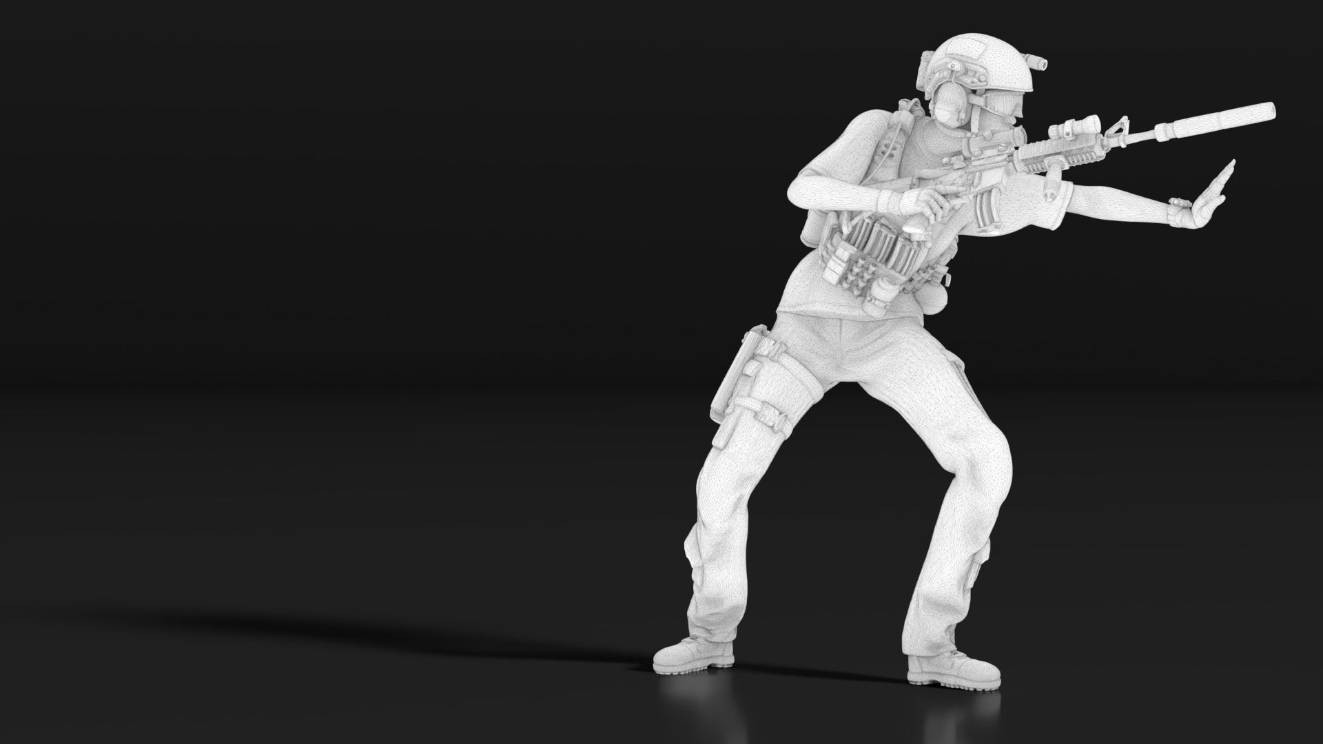 US Soldier Set 01 3D print model_13