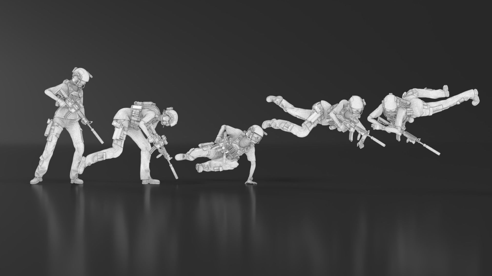 US Soldier Set 01 3D print model_18