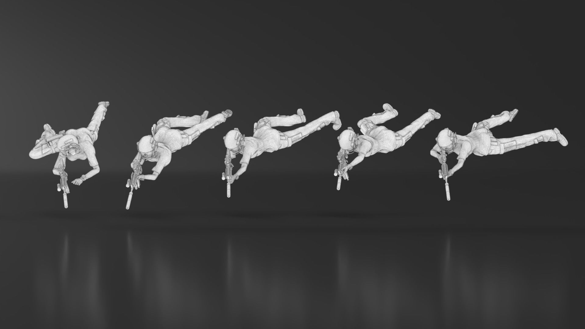 US Soldier Set 01 3D print model_19