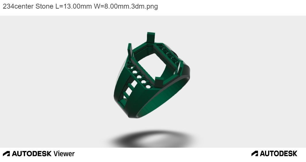 Men Emerald Cut 3D print model_10