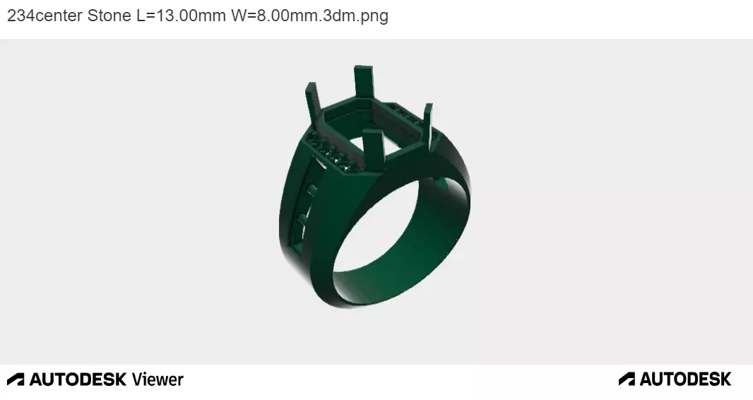 Men Emerald Cut 3D print model_0