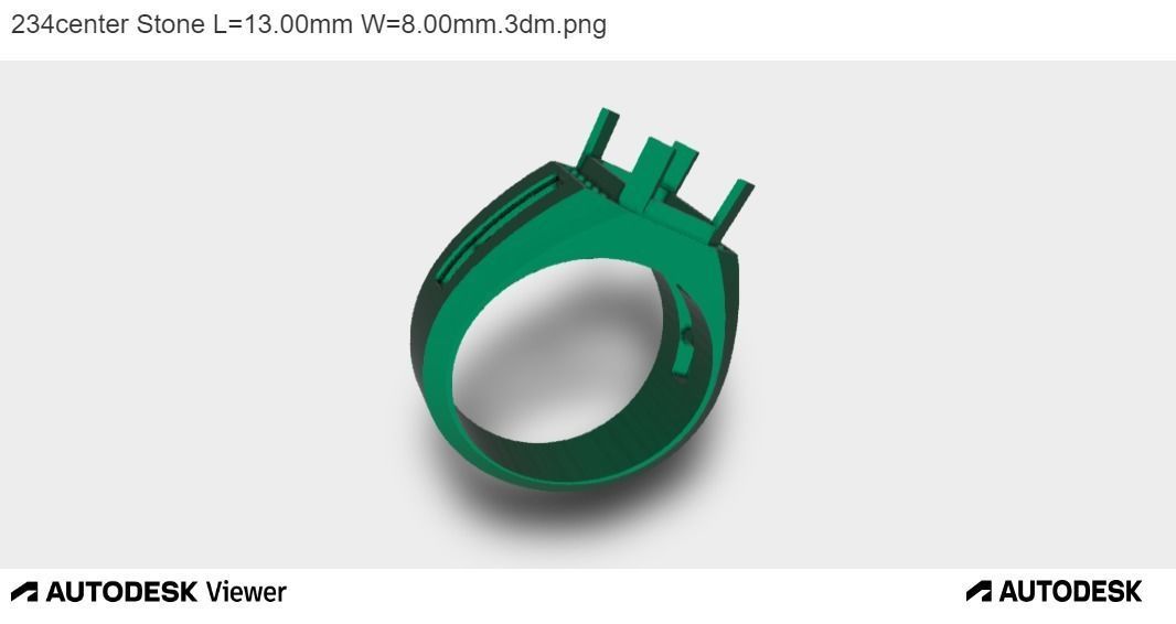 Men Emerald Cut 3D print model_3