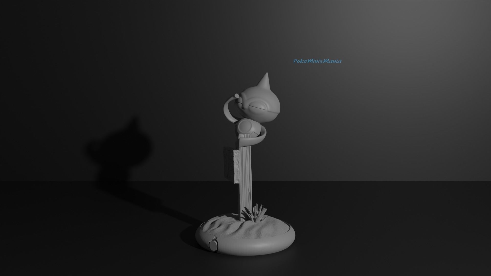 Baltoy pokemon presupported 3D print model 3D print model_5