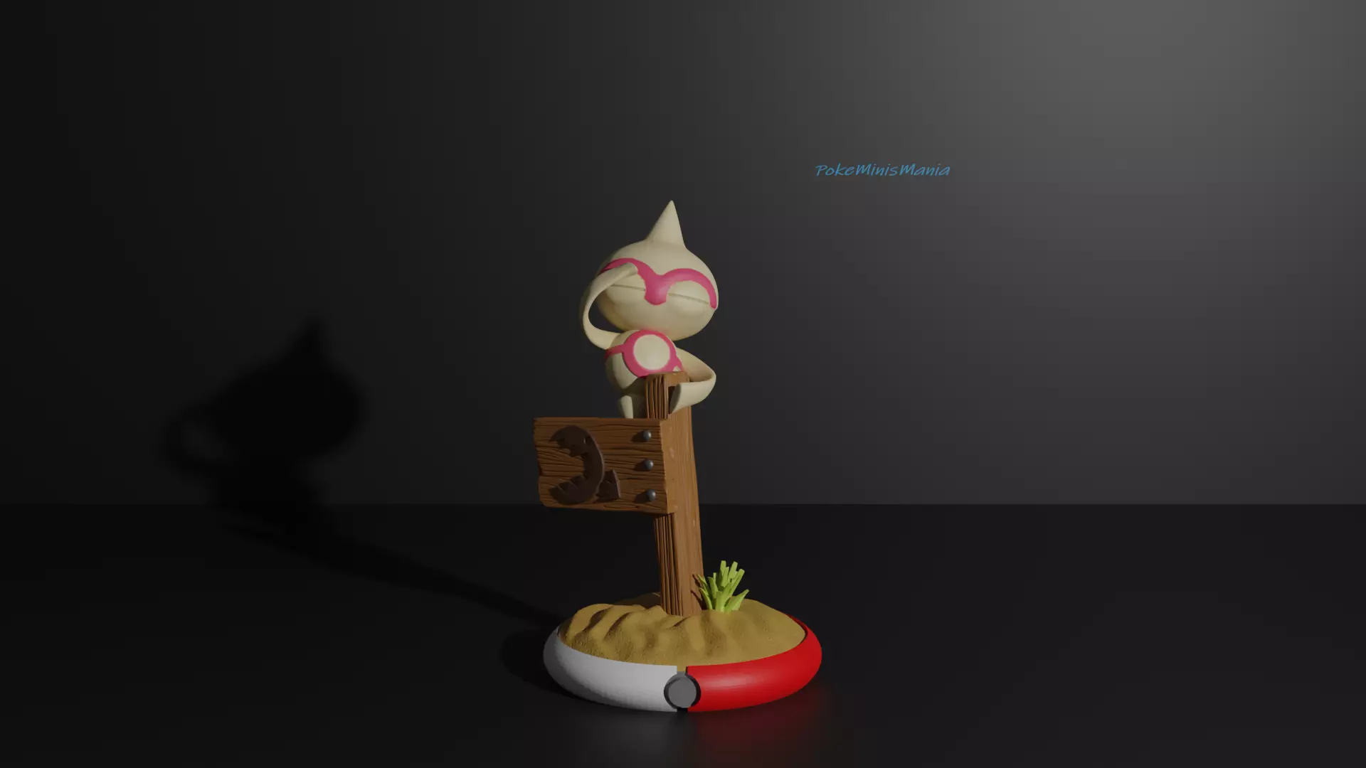 Baltoy pokemon presupported 3D print model 3D print model_0