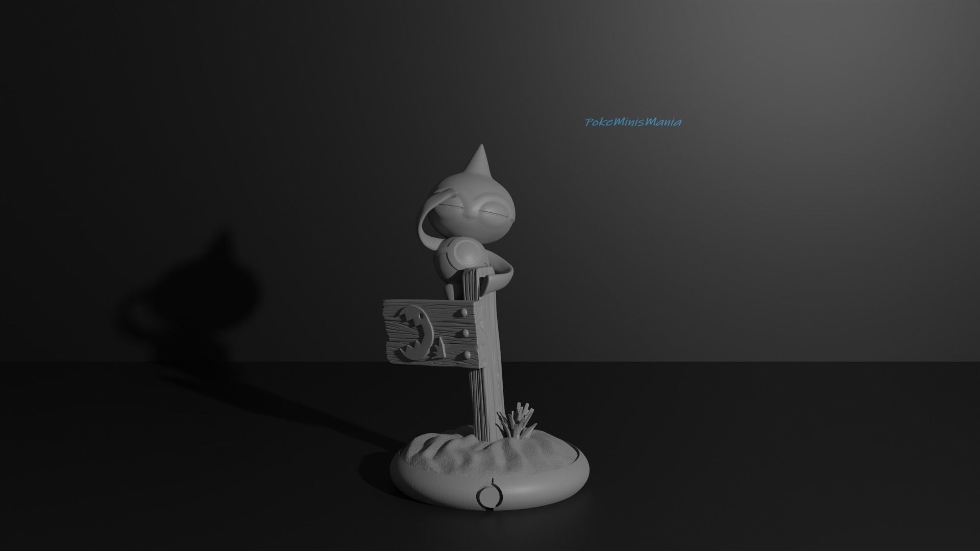 Baltoy pokemon presupported 3D print model 3D print model_4