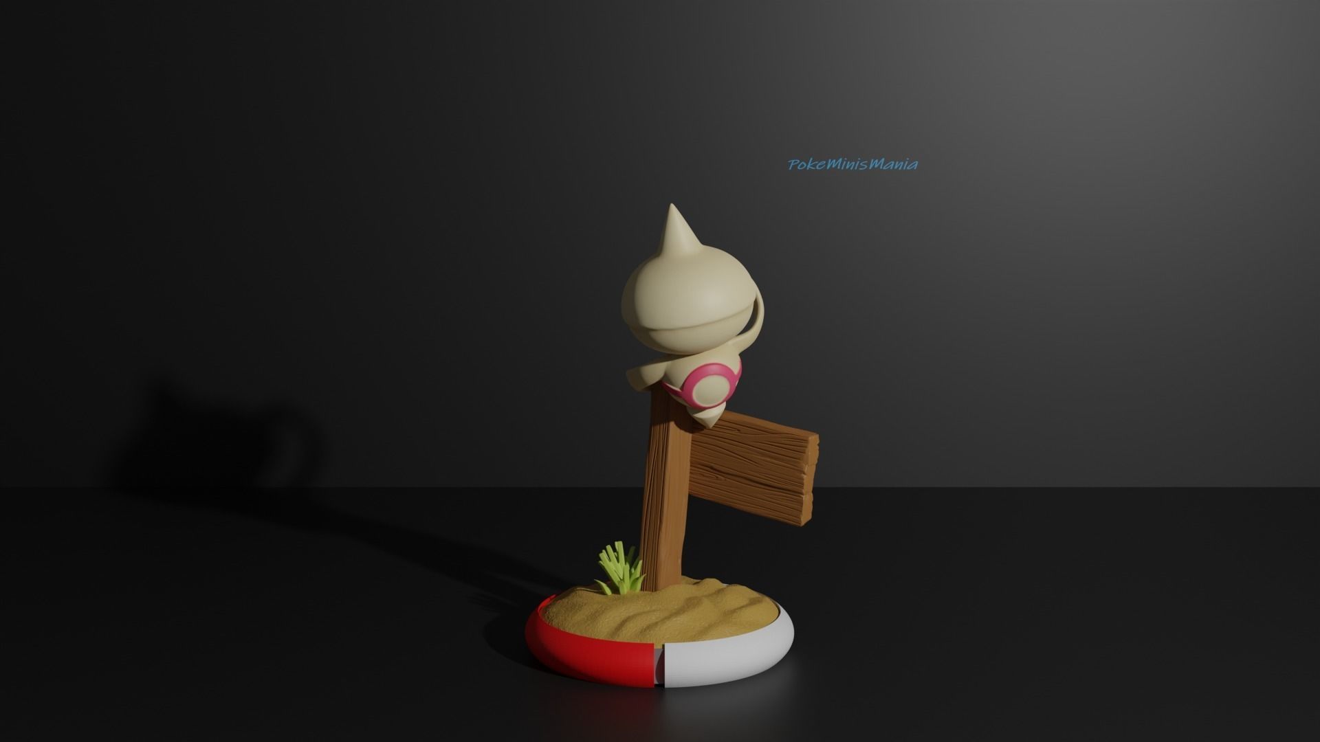 Baltoy pokemon presupported 3D print model 3D print model_3