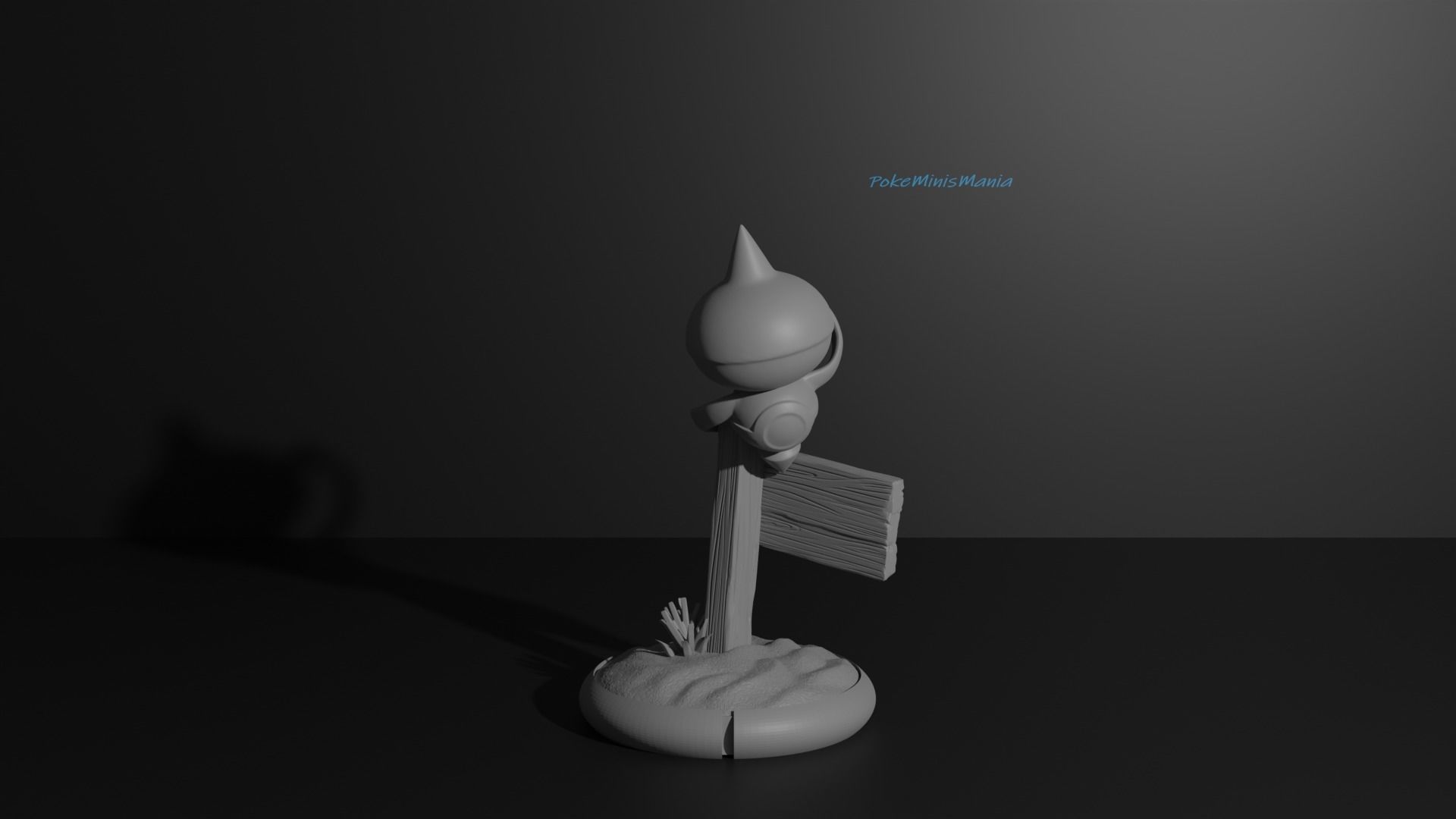 Baltoy pokemon presupported 3D print model 3D print model_7